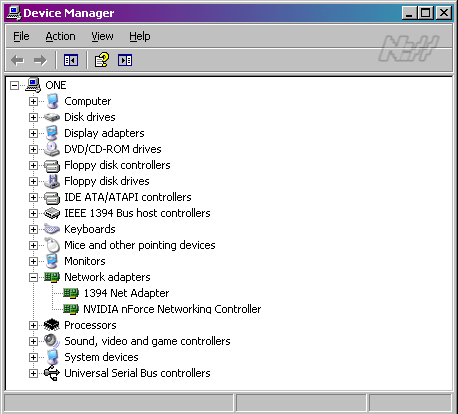 hp nvidia network driver windows xp